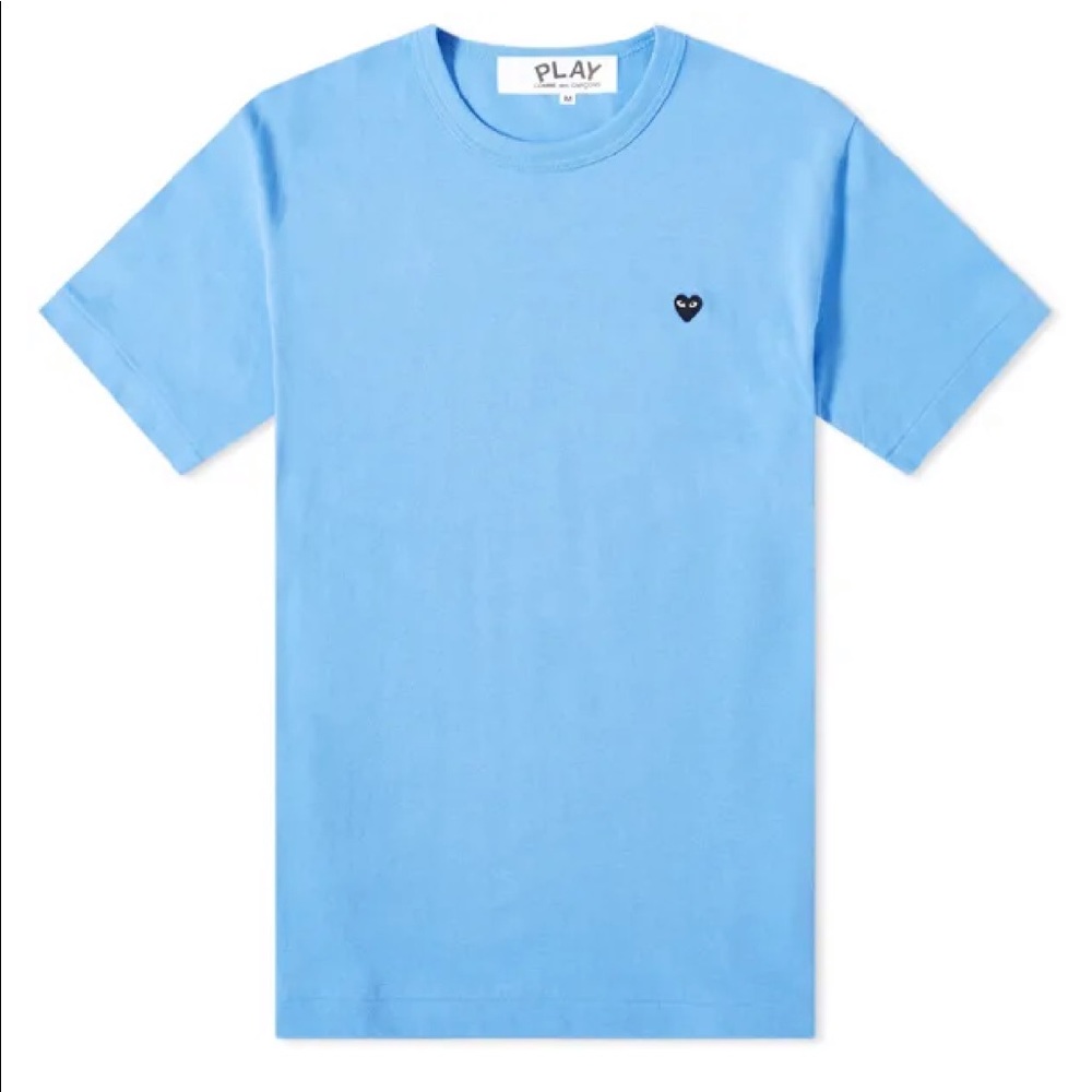 Comme Des Garçons Play Blue Tee Black Heart